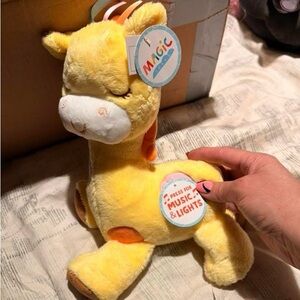 Magic Yellow Plush Giraffe with Music & Lights